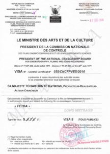 Visa d'exploitation